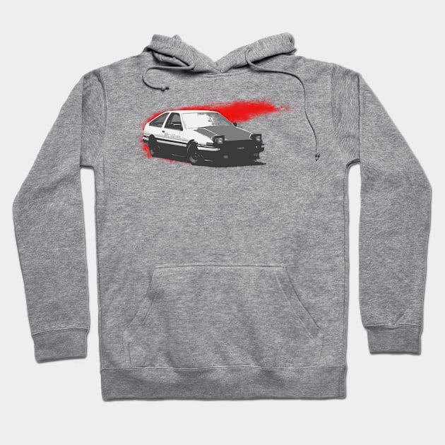 RedSlash AE86 Hoodie by willohbe